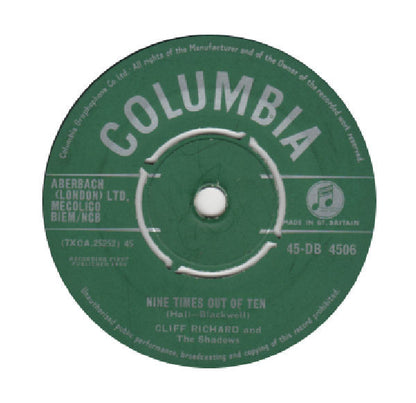 Cliff Richard & The Shadows - Nine Times Out Of Ten