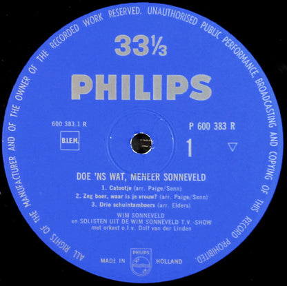 Wim Sonneveld - Wim Sonneveld TV-Show "Doe 'ns Wat, Meneer Sonneveld" (10")