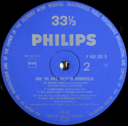 Wim Sonneveld - Wim Sonneveld TV-Show "Doe 'ns Wat, Meneer Sonneveld" (10")
