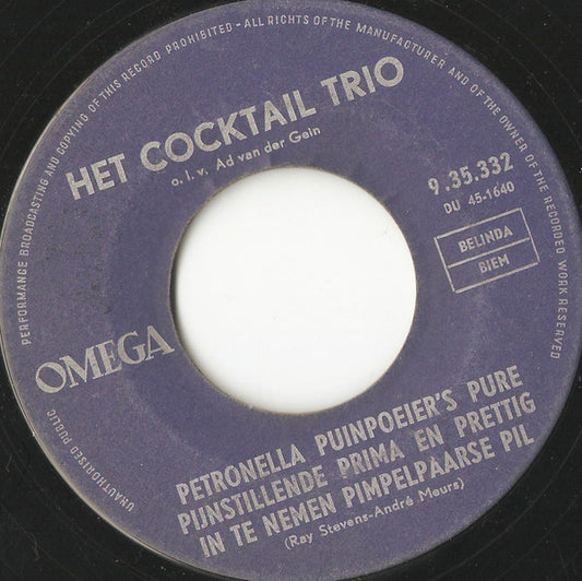 Cocktail Trio - Petronella Puinpoeier's Pure Pijnstillende Prima En Prettig In Te Nemen Pimpelpaarse Pil