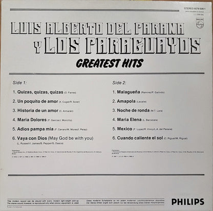 Luis Alberto del Parana y Los Paraguayos - Greatest Hits (LP) 50091 Vinyl LP Goede Staat