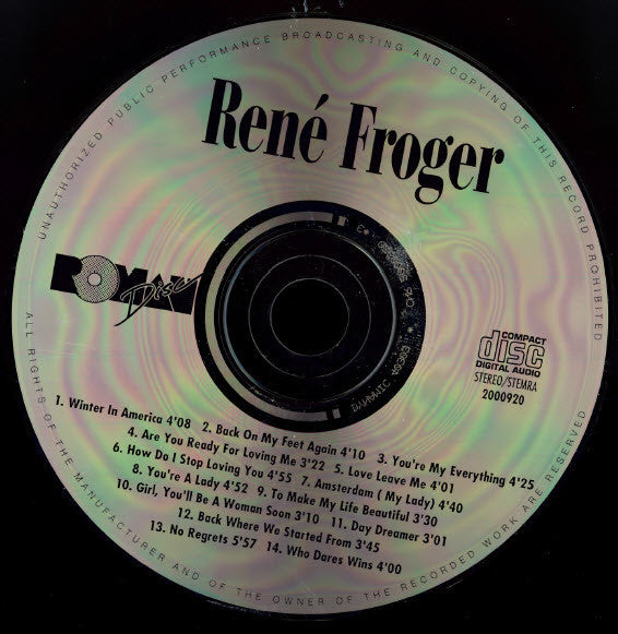 René Froger - Are You Ready For Loving Me (CD) Compact Disc Goede Staat