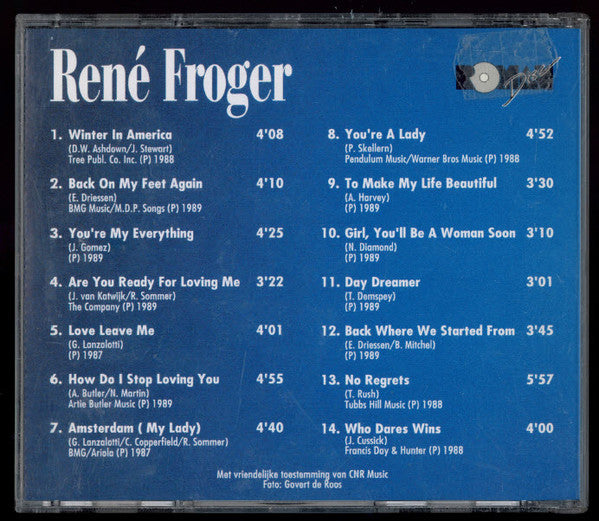 René Froger - Are You Ready For Loving Me (CD) Compact Disc Goede Staat