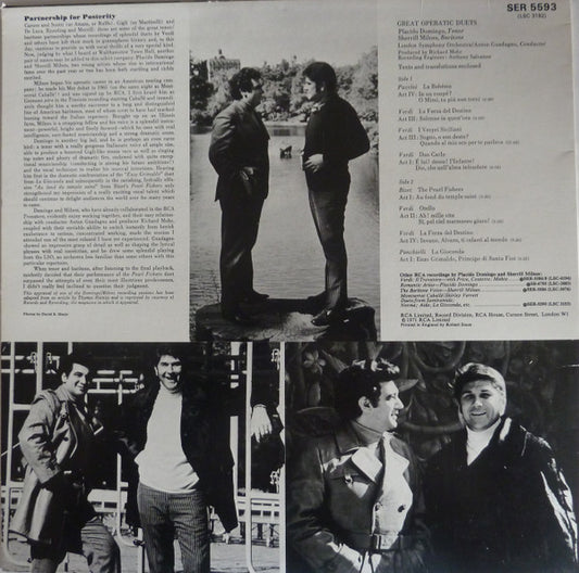 Placido Domingo / Sherrill Milnes, London Symphony Orchestra, Anton Guadagno - Great Operatic Duets (LP)