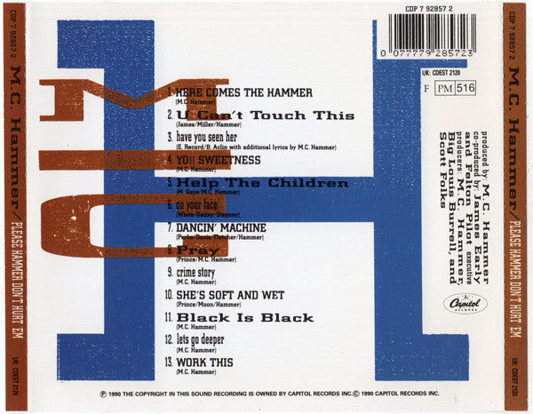 MC Hammer - Please Hammer Don't Hurt 'Em (CD) Compact Disc Goede Staat