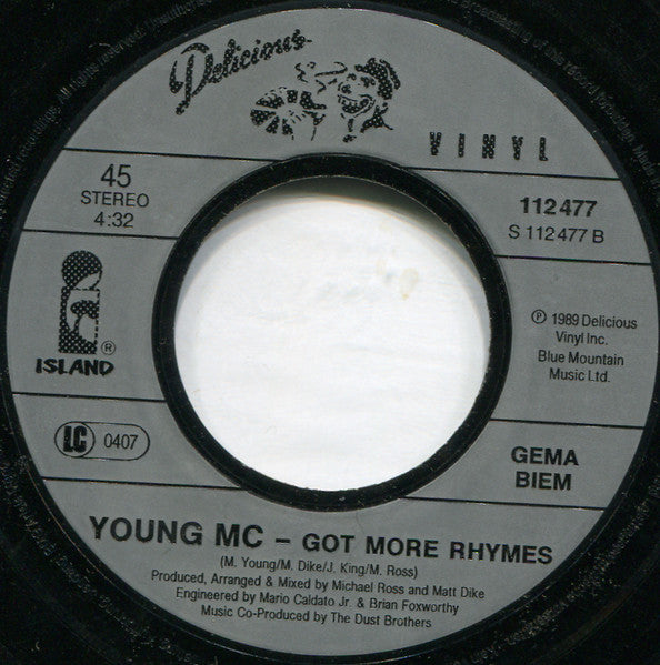 Young MC - Bust A Move Vinyl Singles Vinyl (VG) <br> Hoes Generic