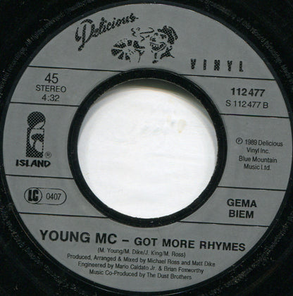 Young MC - Bust A Move Vinyl Singles Vinyl (VG) <br> Hoes Generic