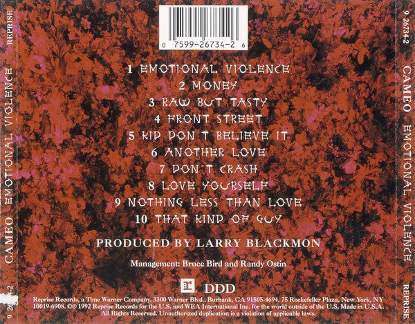 Cameo - Emotional Violence (CD) Compact Disc Goede Staat