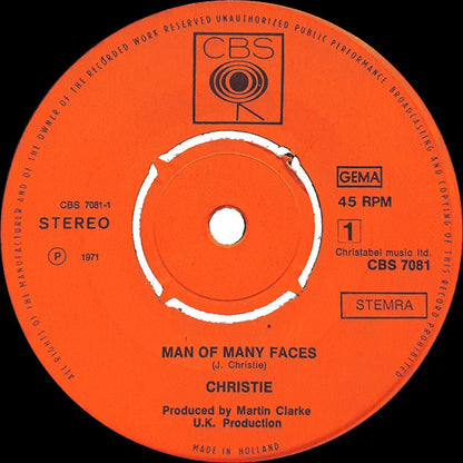 Christie - Man Of Many Faces 34137 Vinyl Singles Goede Staat