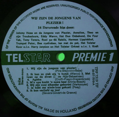 Various - Wij Zijn De Jongens Van Plezier ! (LP) Vinyl LP Vinyl Very Good (VG) <br> Hoes Good Plus (G+)