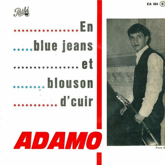Adamo - En Blue Jeans Et Blouson D'cuir Vinyl Singles EP Vinyl Very Good (VG) <br> Hoes Good Plus (G+)