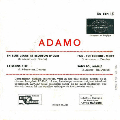 Adamo - En Blue Jeans Et Blouson D'cuir Vinyl Singles EP Vinyl (VG) <br> Hoes (G+)