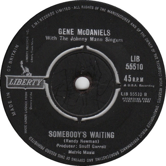 Eugene McDaniels With The Johnny Mann Singers - Spanish Lace Vinyl Singles Vinyl Very Good (VG) <br> Hoes Generic