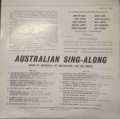 Leslie Ross Singers - Australian Sing-Along (LP) Vinyl LP Vinyl Very Good (VG) <br> Hoes Good Plus (G+)