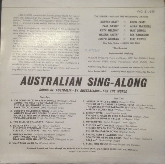 Leslie Ross Singers - Australian Sing-Along (LP)