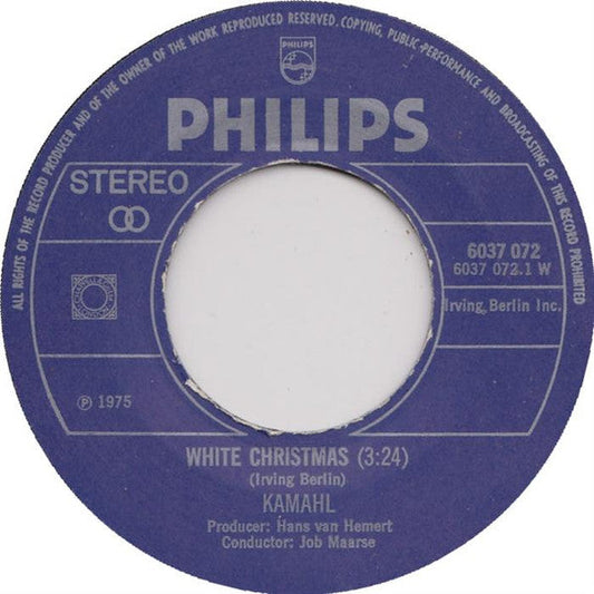 Kamahl - White Christmas Vinyl Singles Vinyl Zeer Goed / Hoesje Goed "VINYLSINGLES.NL"