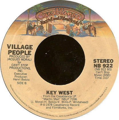 Village People - Macho Man Vinyl Singles Vinyl Very Good (VG) <br> Hoes Generic