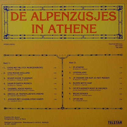 Alpenzusjes - De Alpenzusjes In Athene (LP) Vinyl LP Vinyl Very Good (VG) <br> Hoes Good Plus (G+)