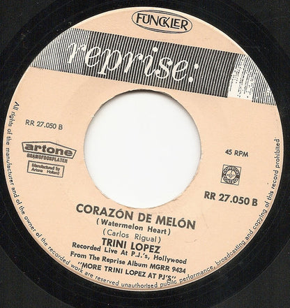 Trini Lopez - Goody Goody Vinyl Singles Vinyl Very Good (VG) <br> Hoes Generic