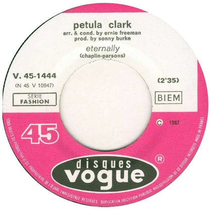 Petula Clark - Eternally Vinyl Singles Vinyl Very Good (VG) <br> Hoes Generic