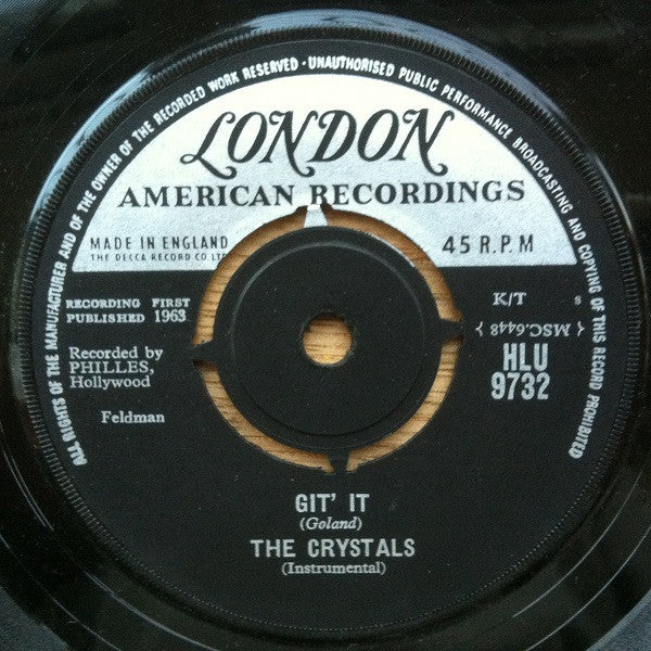 Crystals - Da Doo Ron Ron Vinyl Singles Vinyl Very Good (VG) <br> Hoes Generic