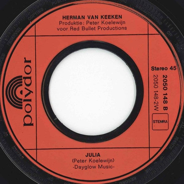 Herman Van Keeken - Pappie Loop Toch Niet Zo Snel Vinyl Singles Vinyl Very Good (VG) <br> Hoes Generic