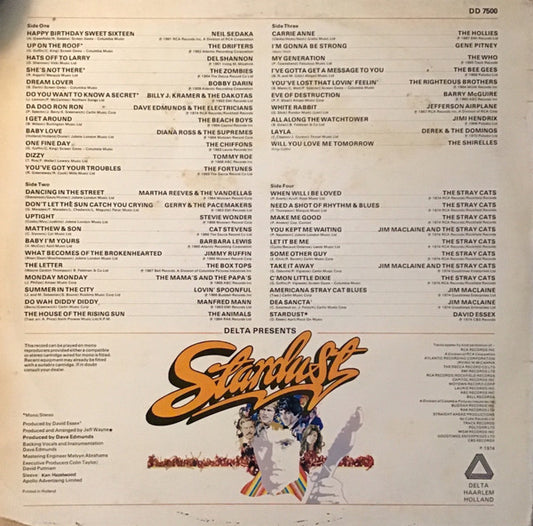 Various - Delta Presents 44 Original Hits From The Soundtrack Of The Film Stardust (LP) Vinyl LP Dubbel Vinyl Zeer Goed / Hoesje Goed "VINYLSINGLES.NL"