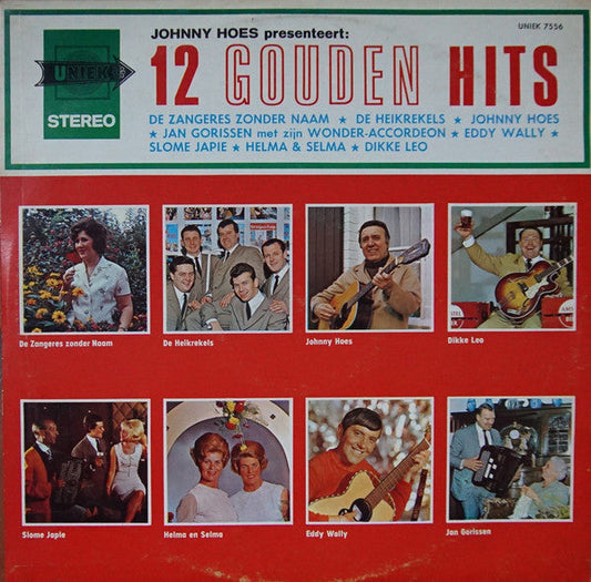 Various - Johnny Hoes Presenteert: 12 Gouden Hits (LP) 51622 Vinyl LP Vinyl Very Good (VG) <br> Hoes Good Plus (G+)