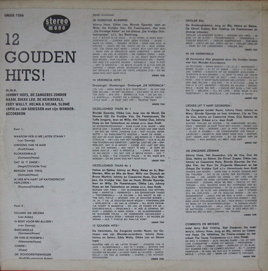 Various - Johnny Hoes Presenteert: 12 Gouden Hits (LP) 45180