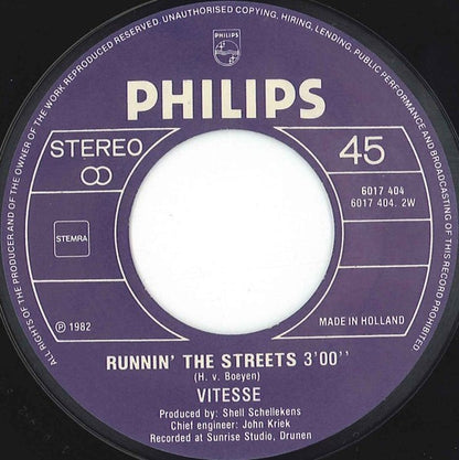 Vitesse - Good Lookin' Vinyl Singles Vinyl Very Good (VG) <br> Hoes Generic