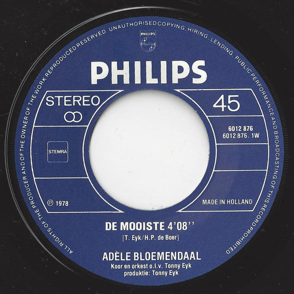 Adèle Bloemendaal - De Mooiste Vinyl Singles Goede Staat