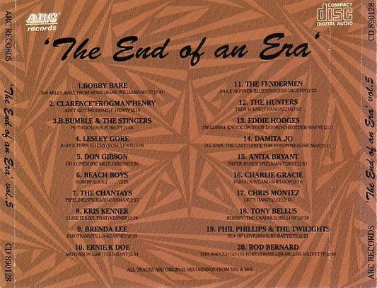 Various - 'The End Of An Era' Vol. 5 (CD) Compact Disc Goede Staat "VINYLSINGLES.NL"