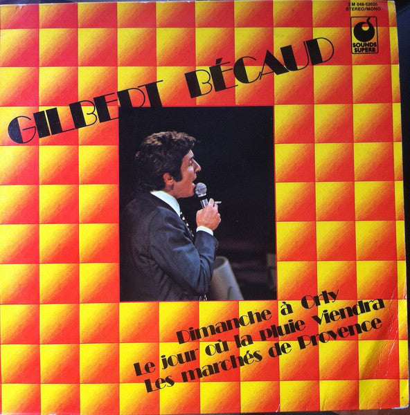 Gilbert Bécaud - Dimanche A Orly (LP) Vinyl LP Vinyl Very Good (VG) <br> Hoes Good Plus (G+)
