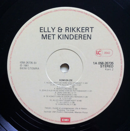 Elly & Rikkert - Kom En Zie (LP) 50025 Vinyl LP VINYLSINGLES.NL