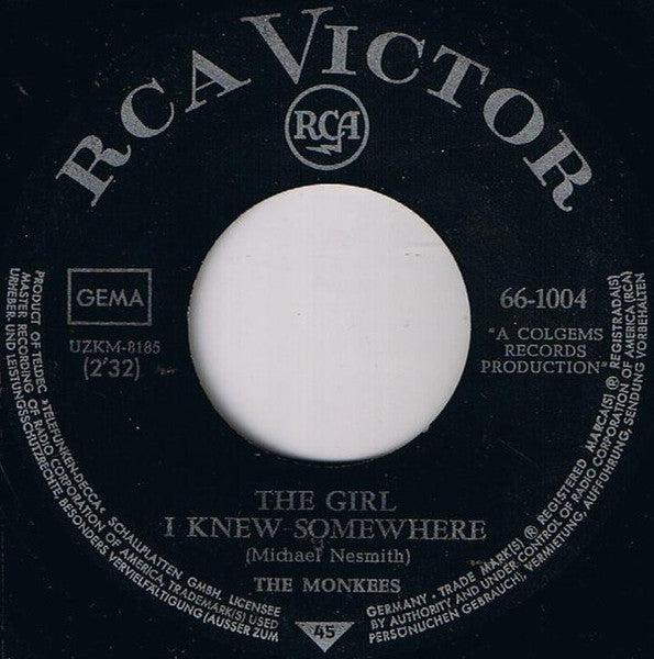 Monkees - The Girl I Knew Somewhere 34153 Vinyl Singles Goede Staat