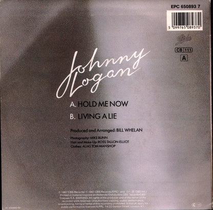 Johnny Logan - Hold Me Now Vinyl Singles Vinyl Very Good (VG) <br> Hoes Good Plus (G+)