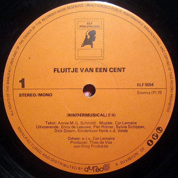 Annie M.G. Schmidt - Kindermusicals: Jip En Janneke / Fluitje Van 'n Cent (LP) Vinyl LP