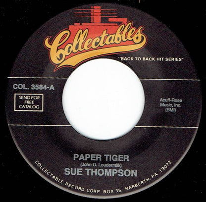 Sue Thompson - Paper Tiger Vinyl Singles Vinyl Very Good (VG) <br> Hoes Generic