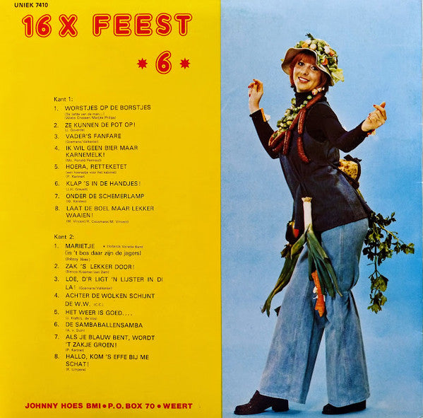 Various - 16 x Feest 6 (LP) 40529 Vinyl LP VINYLSINGELS.NL