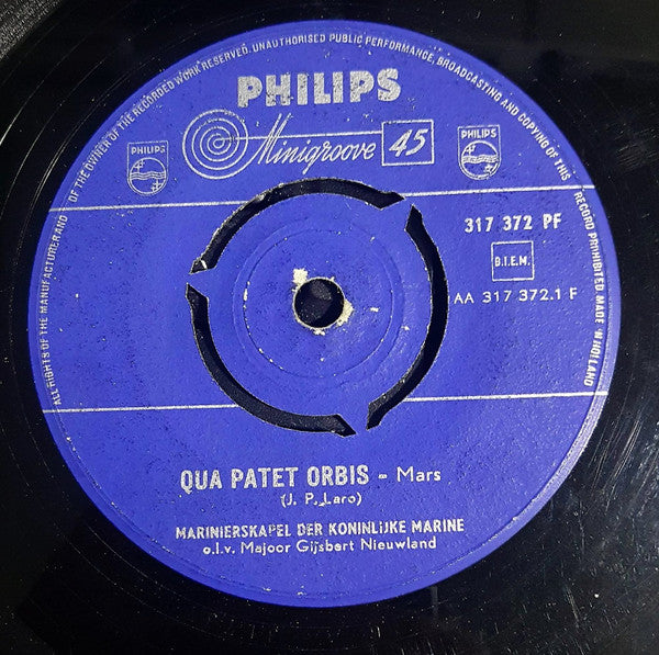 Marinierskapel der Koninklijke Marine - Qua Patet Orbis Vinyl Singles Vinyl Very Good (VG) <br> Hoes Good Plus (G+)