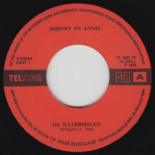 Johnny Hoes & Annie de Reuver - Watermolen Vinyl Singles Vinyl Goed / Hoes Generic