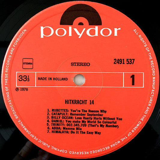 Various - Hitkracht 14 (LP) Vinyl LP Vinyl Zeer Goed / Hoesje Goed "VINYLSINGLES.NL"