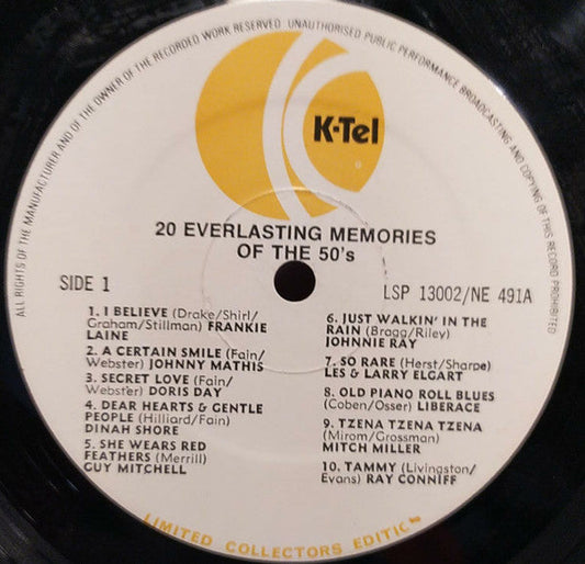 Various - 40 Wonderful Memories (LP) Vinyl LP Dubbel Vinyl Zeer Goed / Hoesje Goed "VINYLSINGLES.NL"