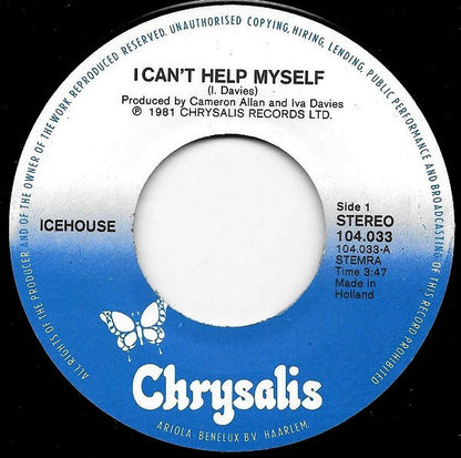 Icehouse - Can't Help Myself Vinyl Singles Vinyl (VG) <br> Hoes Generic
