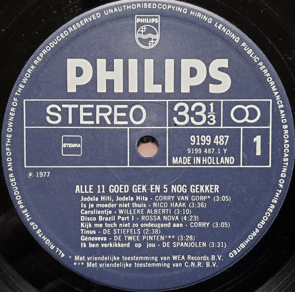 Various - Alle 11 Goed Gek! En 5 Nóg Gekker! (LP) 48724