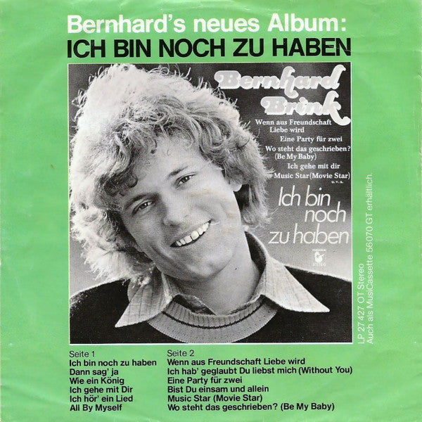 Bernhard Brink - Liebe Auf Zeit Vinyl Singles Vinyl Very Good (VG) <br> Hoes Good Plus (G+)