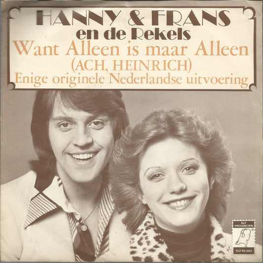 Frans - Hanny En De Rekels - Marie Louise Vinyl Singles Vinyl Zeer Goed / Hoesje Goed "VINYLSINGLES.NL"
