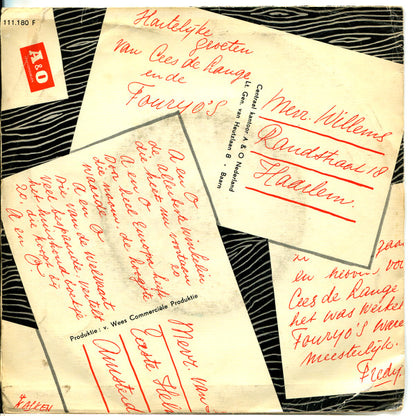 Cees de Lange En De Fouryo's - Conférence Met A & O-lied Gepresenteerd Door Cees De Langhe Vinyl Singles Vinyl Very Good (VG) <br> Hoes Good Plus (G+)