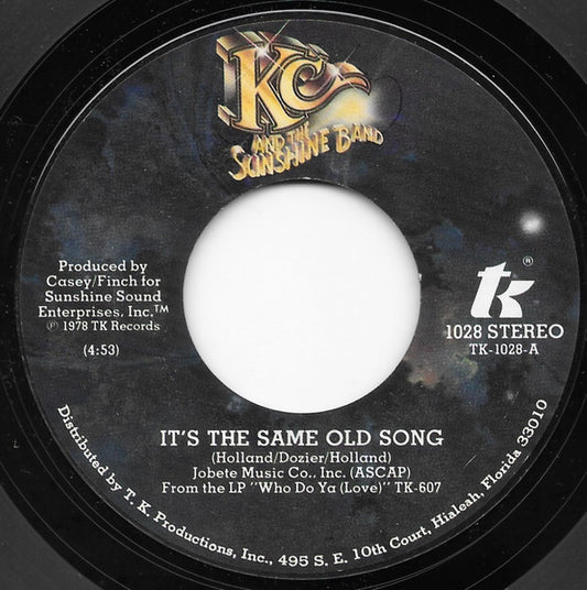 KC & The Sunshine Band - It's The Same Old Song Vinyl Singles Vinyl Goed / Hoes Generic