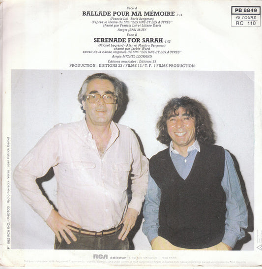 Francis Lai, Michel Legrand - Extraits De La Bande Originale Du Film Les Uns Et Les Autres Vinyl Singles Vinyl Zeer Goed / Hoesje Goed "VINYLSINGLES.NL"